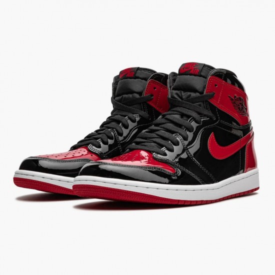 Pánské Nike Jordan 1 Retro High OG Patent Bred Red 555088-063 obuv