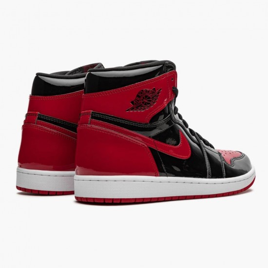 Pánské Nike Jordan 1 Retro High OG Patent Bred Red 555088-063 obuv