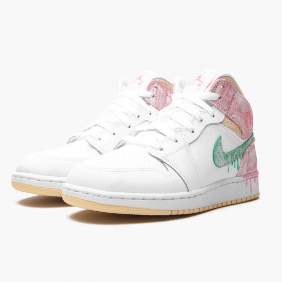 Dámské Nike Jordan 1 Mid SE GS Ice Cream DD1666-100 obuv