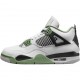 Pánské Nike Jordan 4 Retro White Oil Green Dark Ash AQ9129-103 obuv