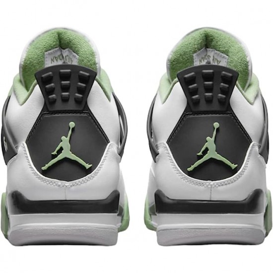 Pánské Nike Jordan 4 Retro White Oil Green Dark Ash AQ9129-103 obuv